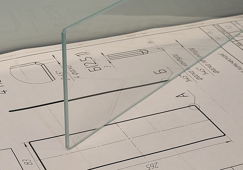 Стекло фронтальное Optiwhite™ - 265х83х3 мм.